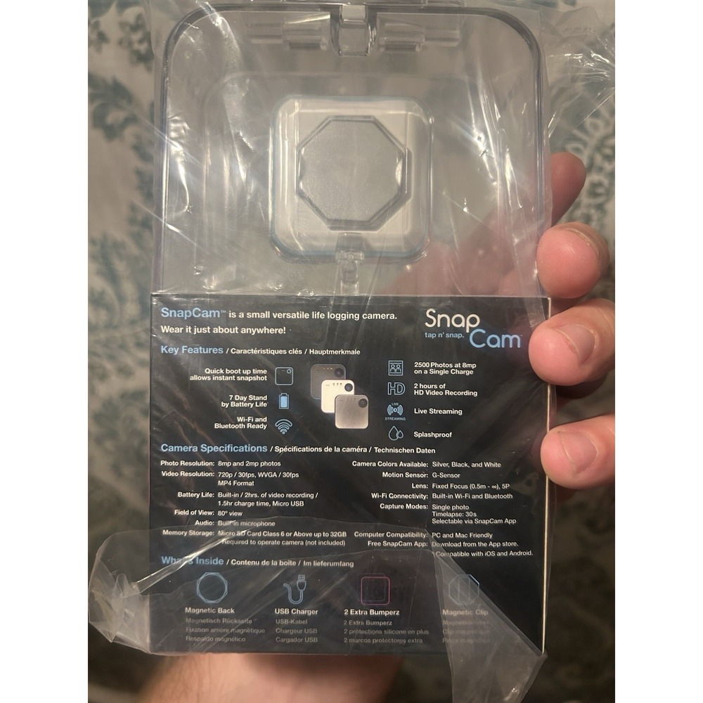 ion SnapCam Wearable HD Video Camera NEW Sealed White And Baby Blue T2 - Picture 2 of 4